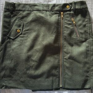J. Crew Olive Green lined skirt